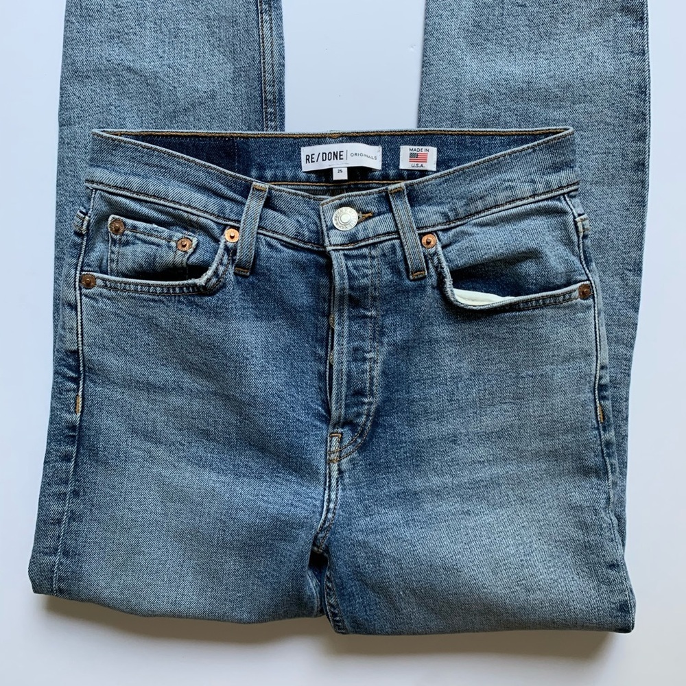REdone High Rise Button Fly Jeans - Picture 4 of 10